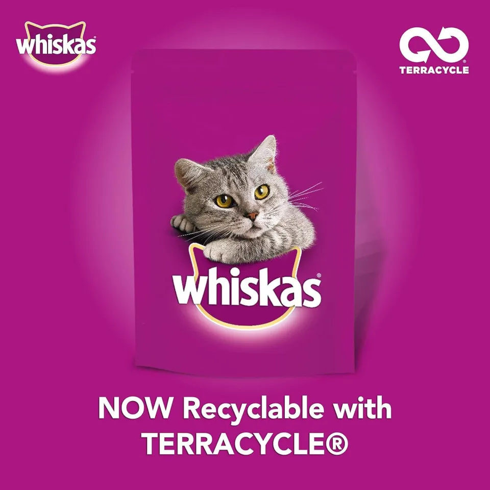 پوچ گربه ویسکاس انواع ماهی در سس گریوی Whiskas Catch Of The Day in Gravy