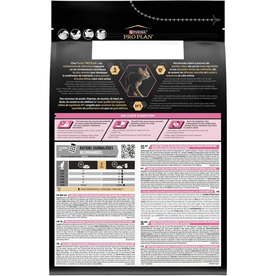 غذای گربه حساس و بدغذا پروپلان Purina Pro Plan Cat Food Delicate With OptiDigest 1/5kg