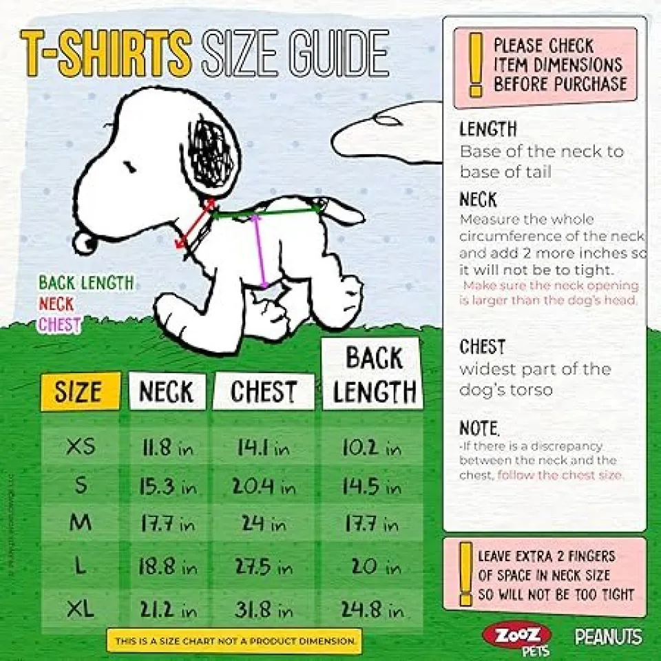 لباس سگ طرح اسنوپی ZoozPets Snoopy T-Shirt (Graphite/Hug)