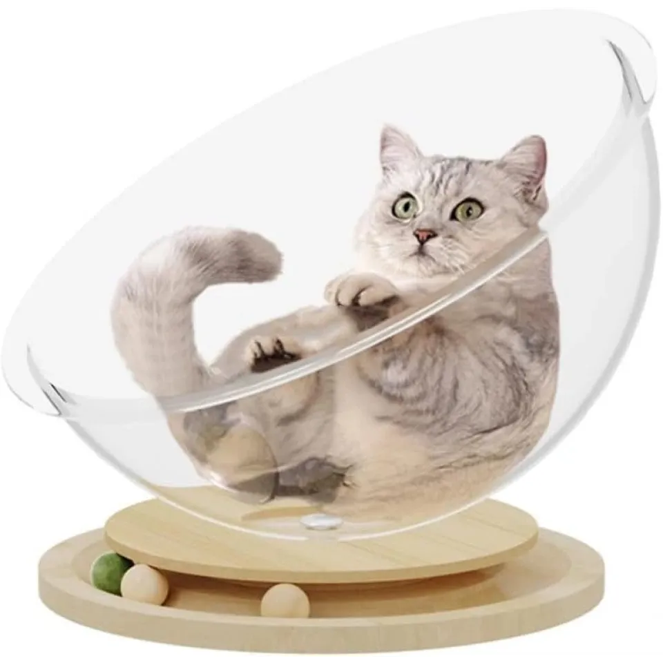 جای خواب شیشه ای گربه مدل فضایی Space Capsule Cat Bed