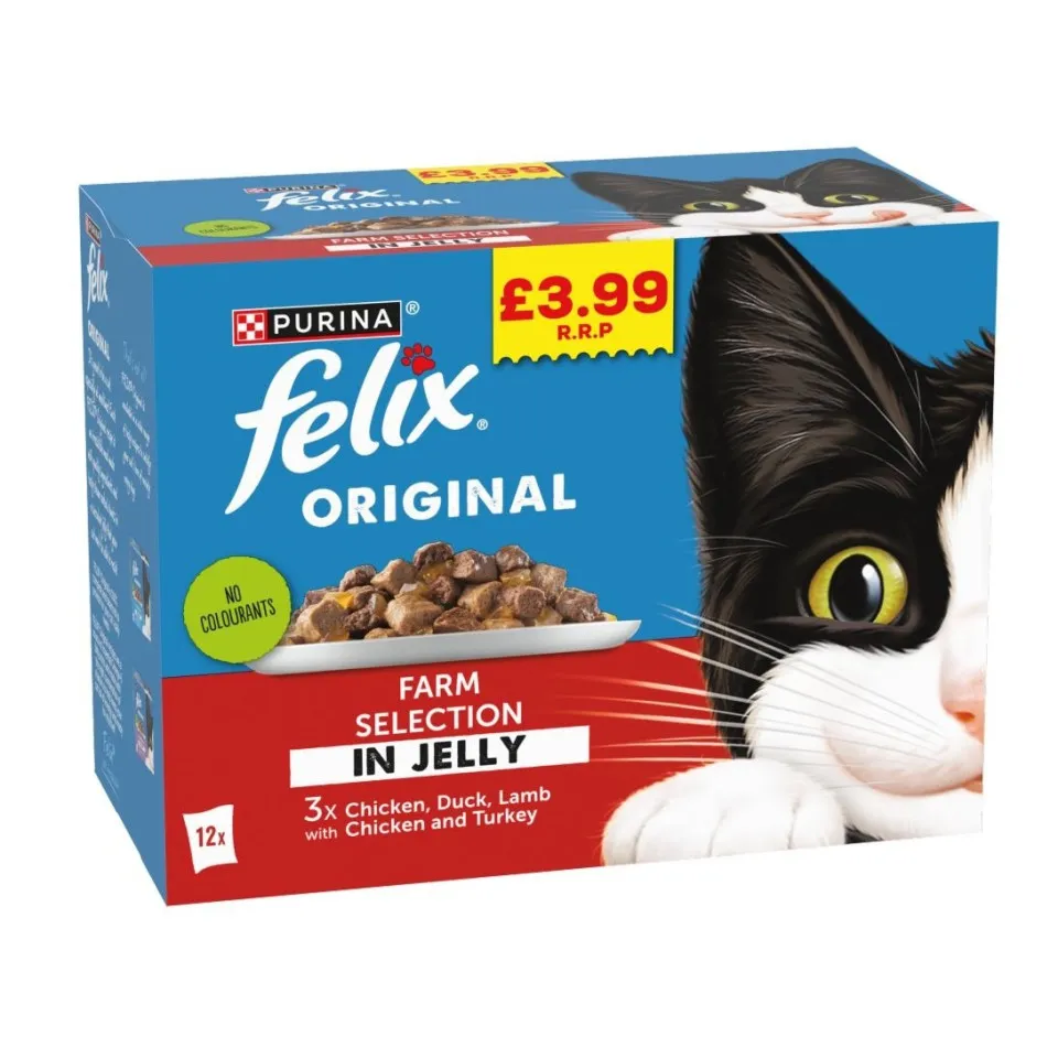 پوچ گربه فلیکس انتخاب مزرعه در ژله پک اورجینال Felix Original Farm Selection in Jelly Wet Cat Food