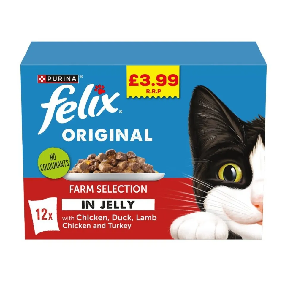 پوچ گربه فلیکس انتخاب مزرعه در ژله پک اورجینال Felix Original Farm Selection in Jelly Wet Cat Food