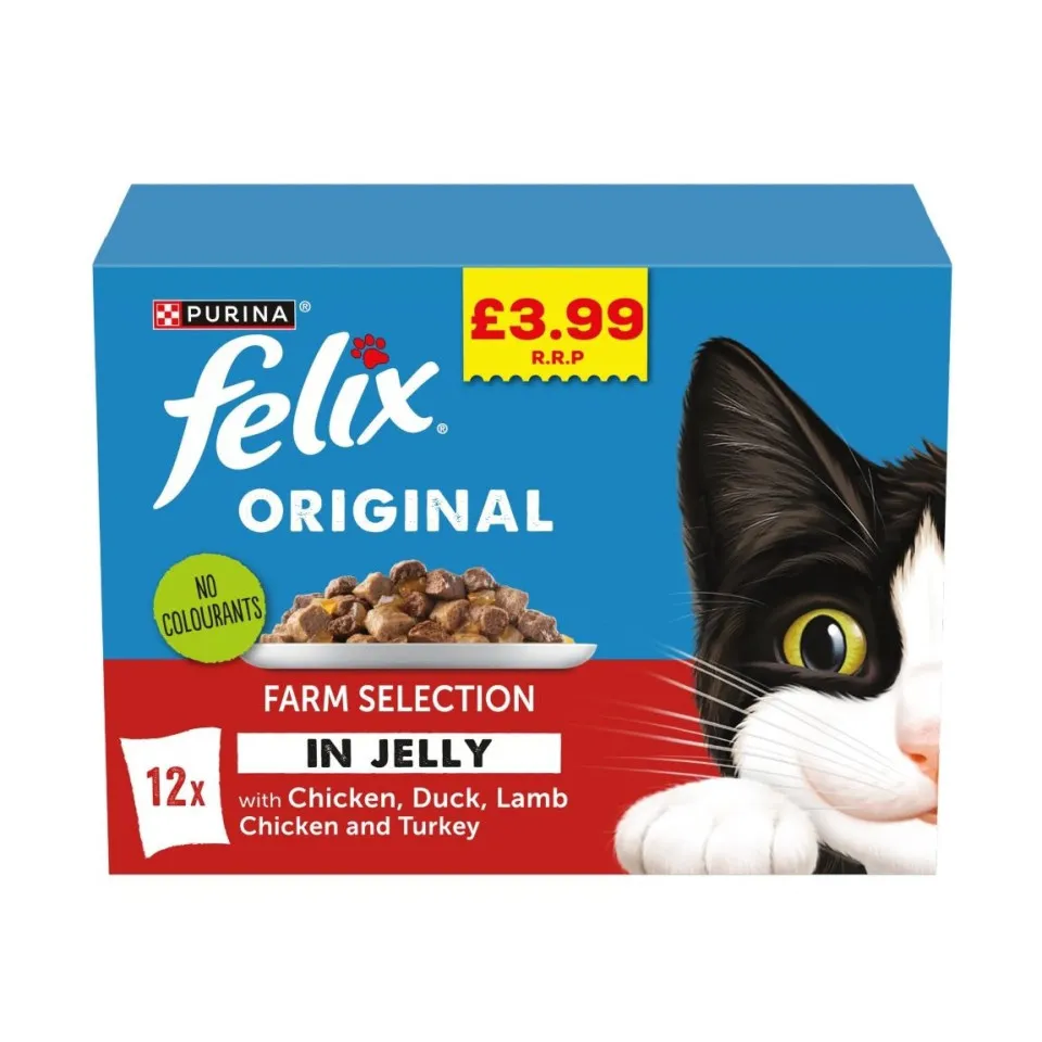 پوچ گربه فلیکس انتخاب مزرعه در ژله پک اورجینال Felix Original Farm Selection in Jelly Wet Cat Food