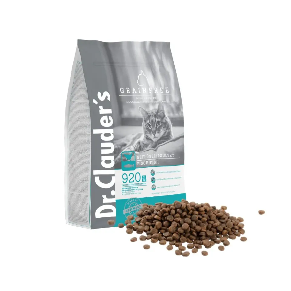 غذا خشک گربه بالغ دکتر کلادرز بدون غلات  Dr.Clauder's High Premium Adult Grainfree 10kg