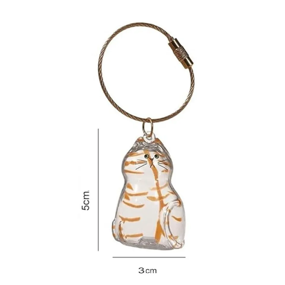 جاکلیدی با مخزن موی گربه Keychain With Cat Hair Container