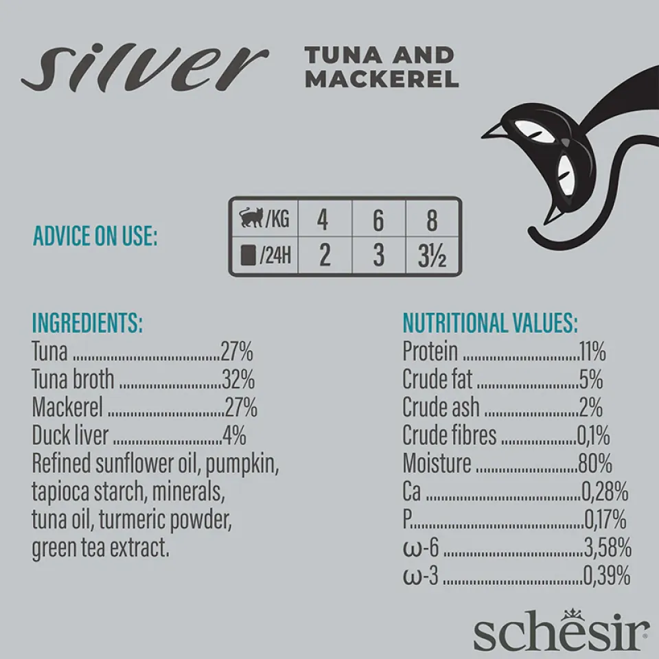 کنسرو شسیر سیلور مرغ در سس : Schesir Chicken in broth 70g in can