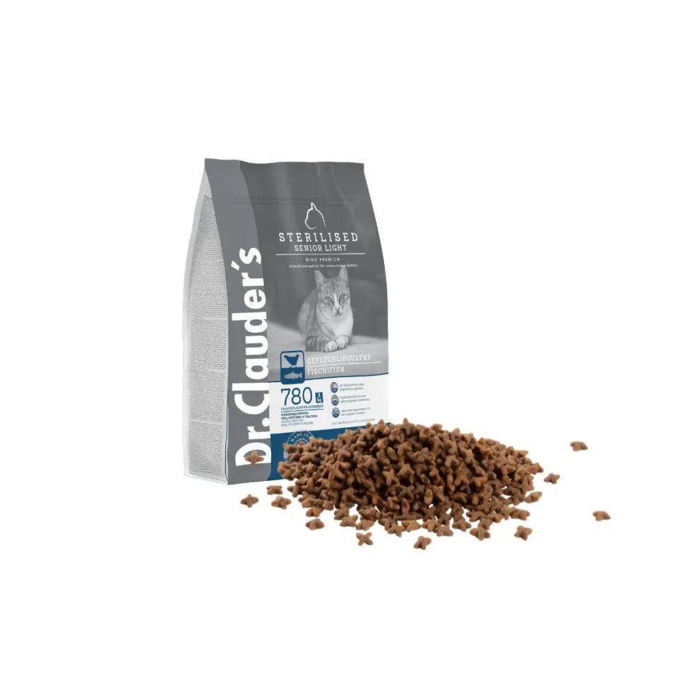 غذا خشک گربه عقیم شده دکتر کلادرز  Dr.Clauder's High Premium Sterilised Senior Light 