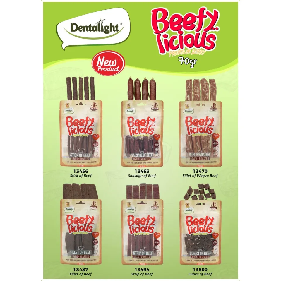 تشویقی سگ دنتالایت استخوان کلسیم دورپیچ مرغ ِDentalight Chicken Licious Premium Jerky-Calcium Bone With Chicken 70g