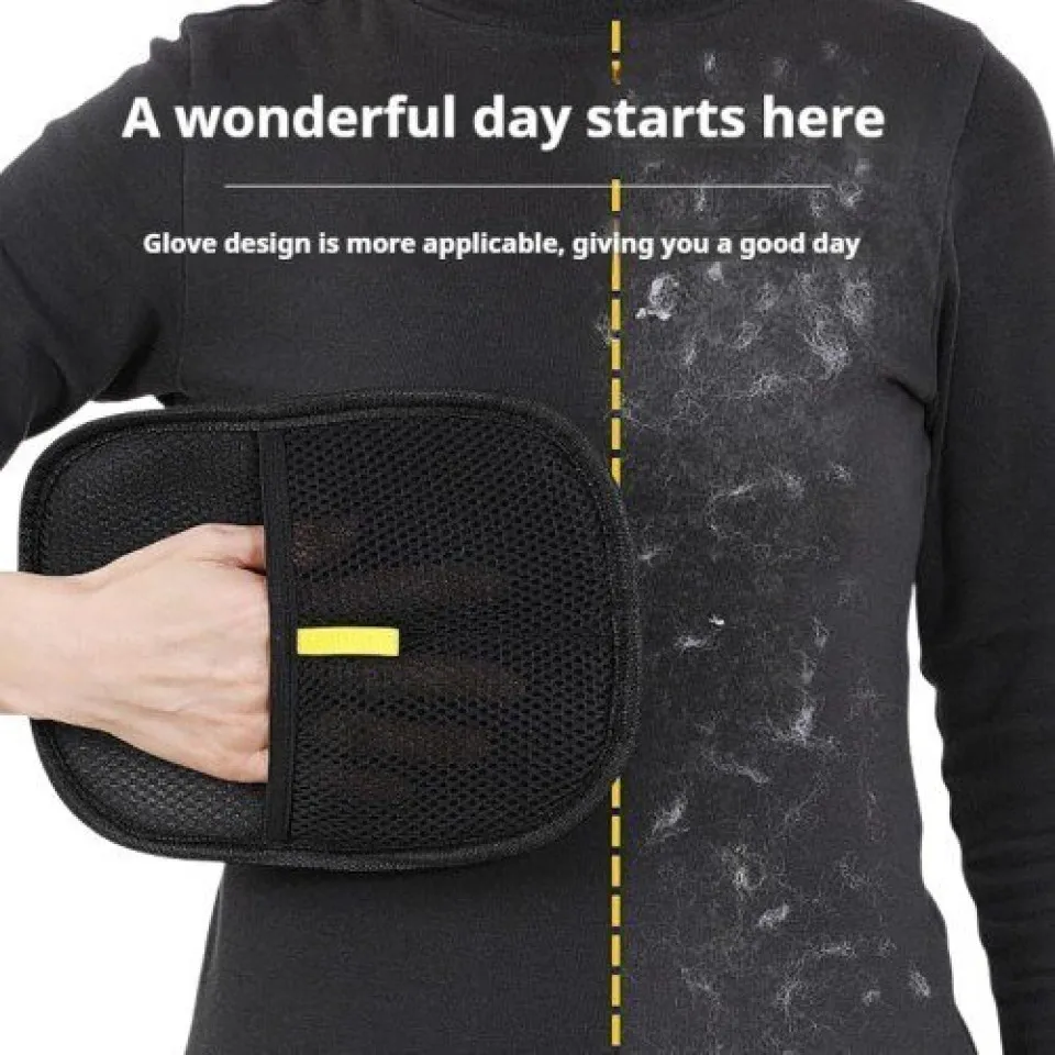 دستکش پرزگیر مغناطیسی سگ و گربه Black magnetic glove lint remover for Cats & dogs