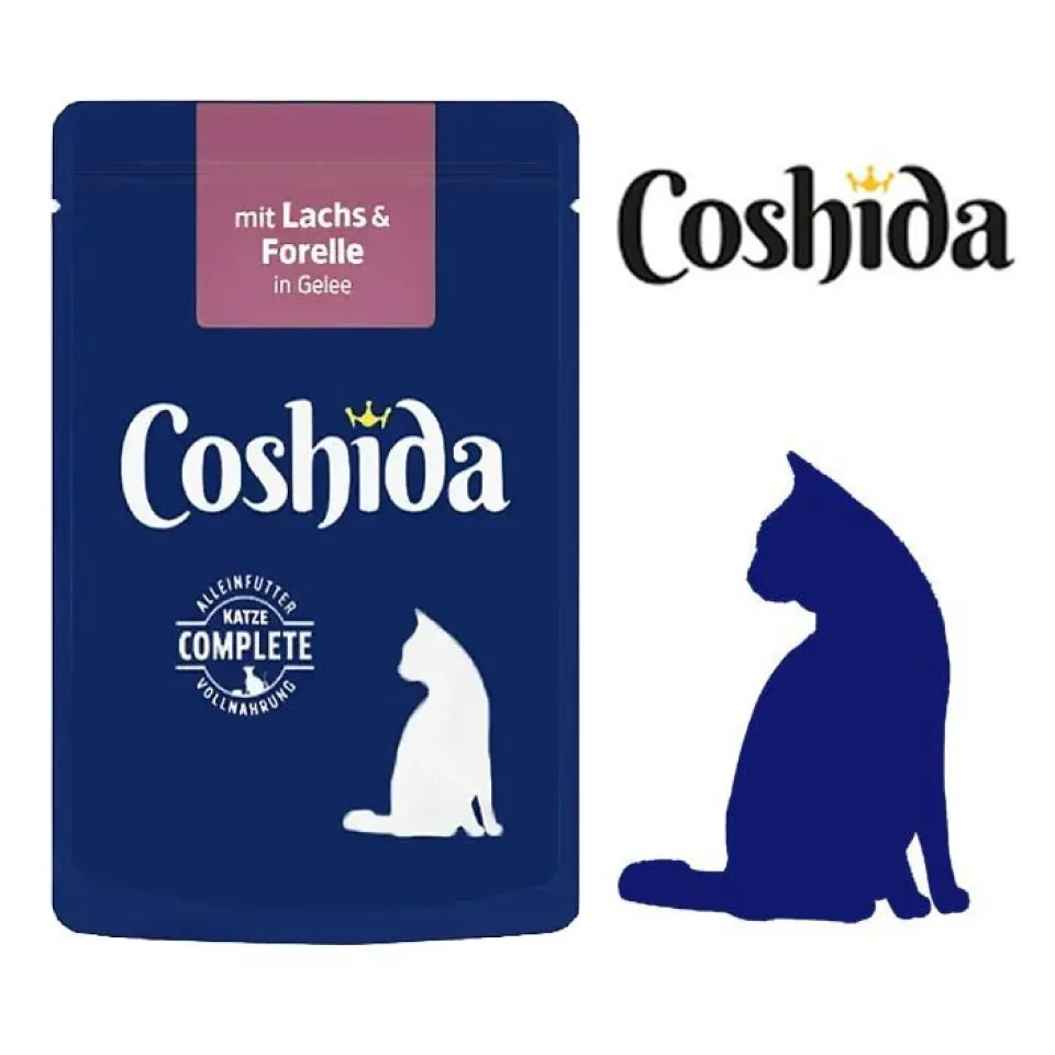 پوچ گربه کوشیدا پوچ گربه کوشیدا سالمون و قزل آلا در ژله Coshida Pouch with Salmon & Trout