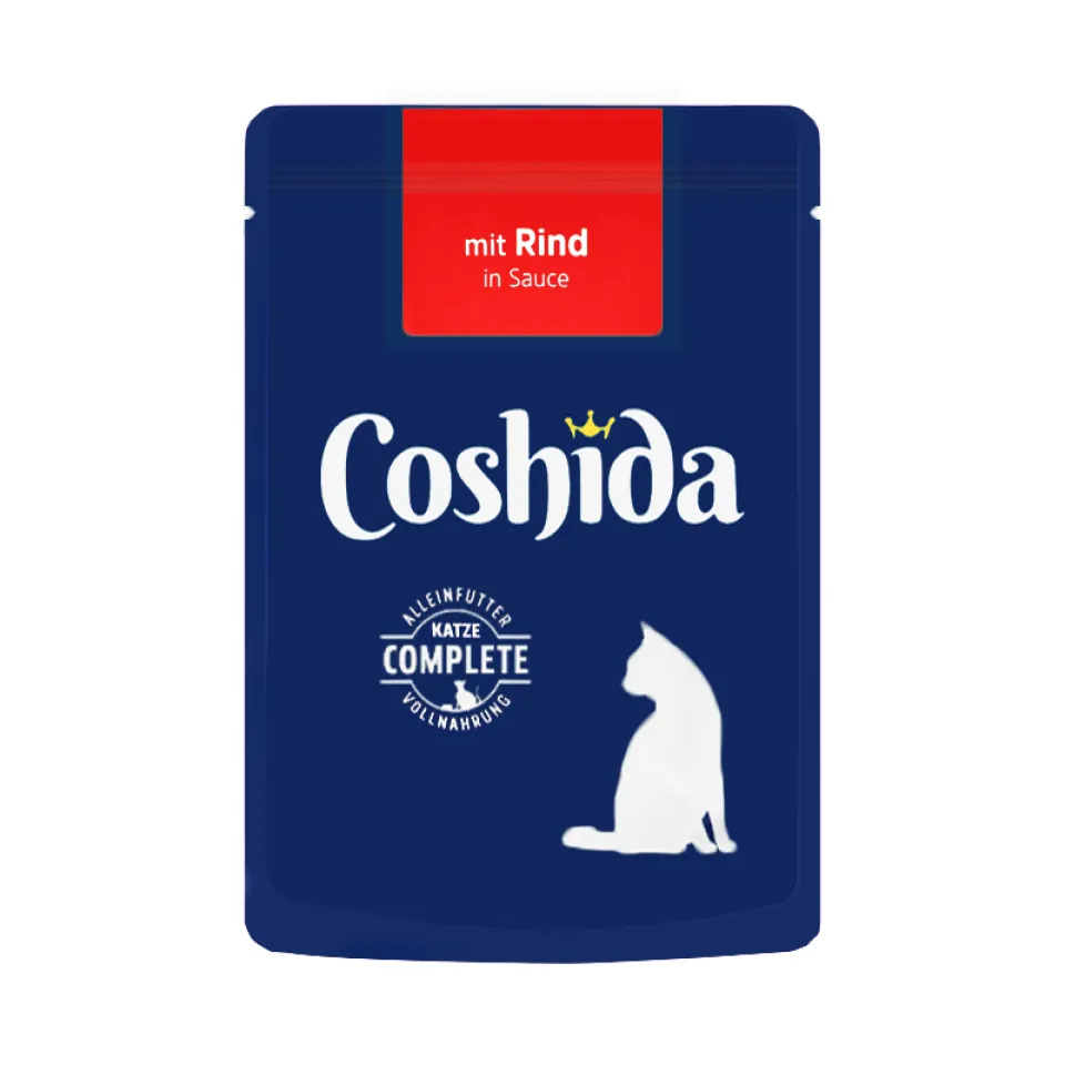 پوچ گربه گوشت گاو در سس Coshida Pouch with Beef 