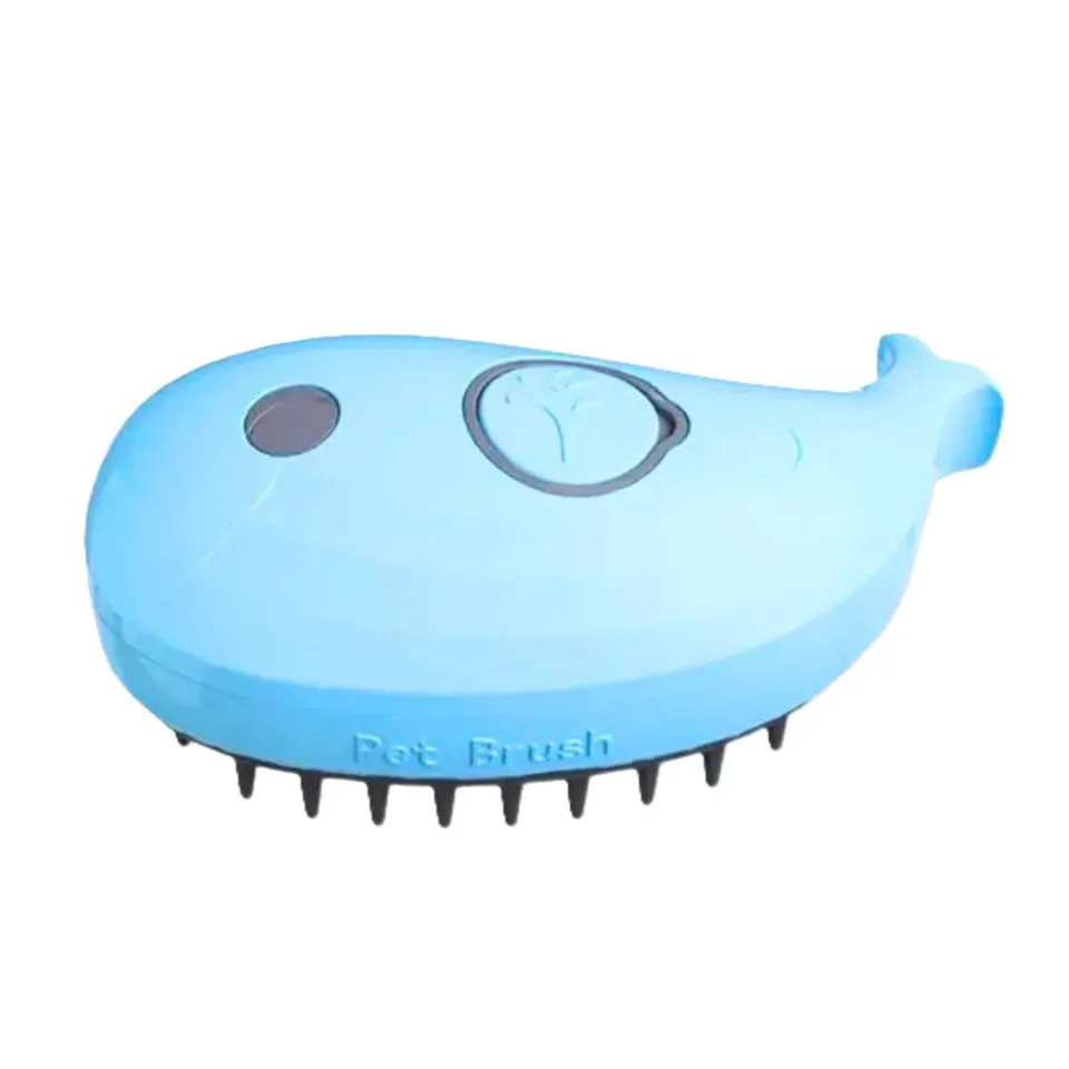 برس و ماساژور بخار گربه و سگ شارژی طرح نهنگ Electric Vapor Spray Massage Brush-Whale