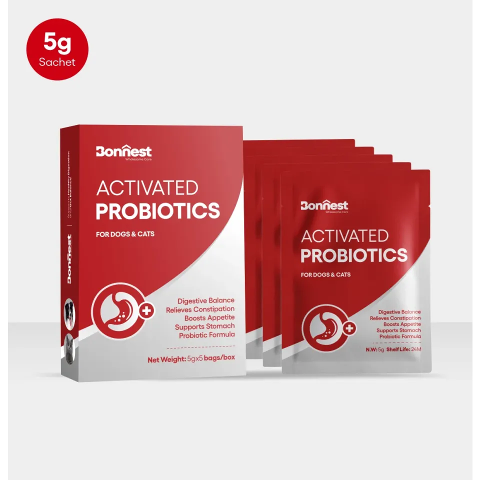 ساشه‌ پروبیوتیک فعال بونست مخصوص سگ و گربه Bonnest Activated Probiotics Sachets 