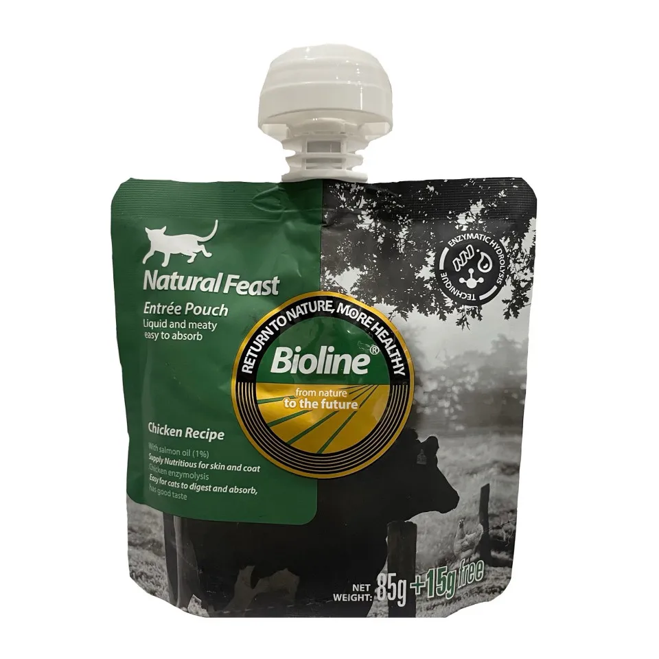پودینگ گربه بایولاین طعم مرغ Bioline Pudding Dry Cat Food Chicken 