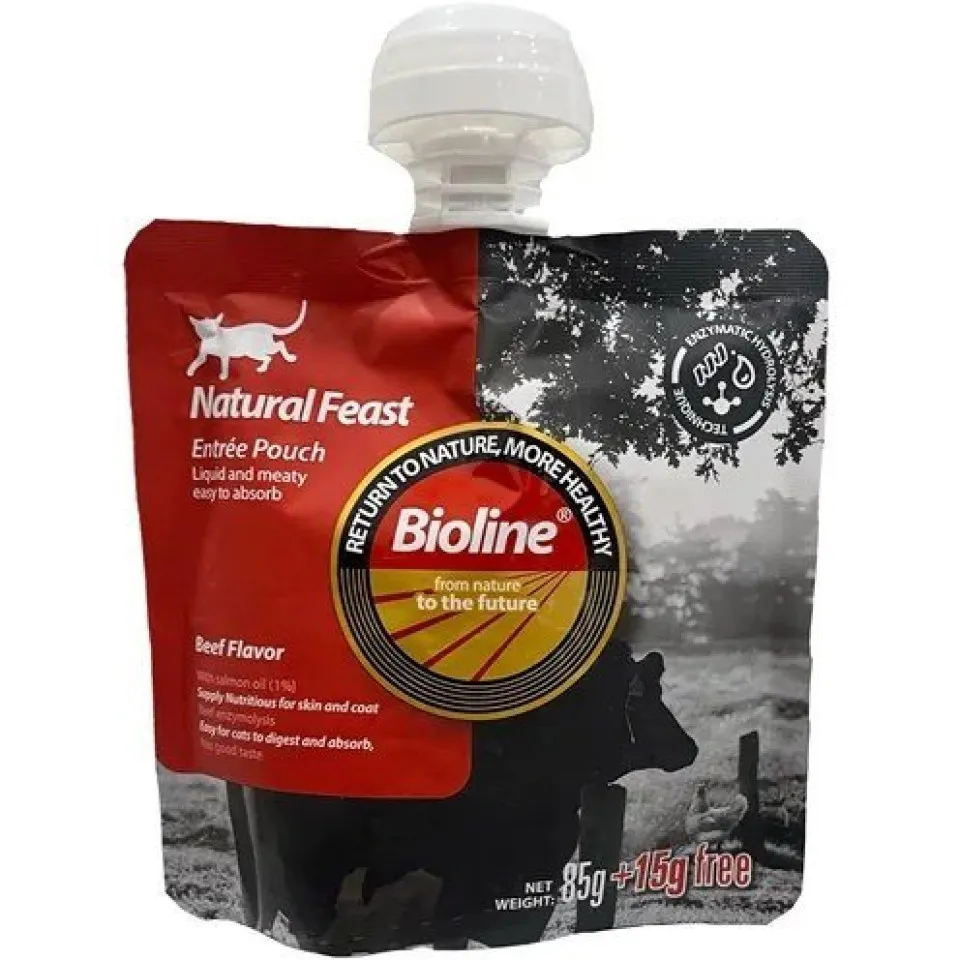 پودینگ گربه بایولاین طعم بیف Bioline Pudding Dry Cat Food Beef 