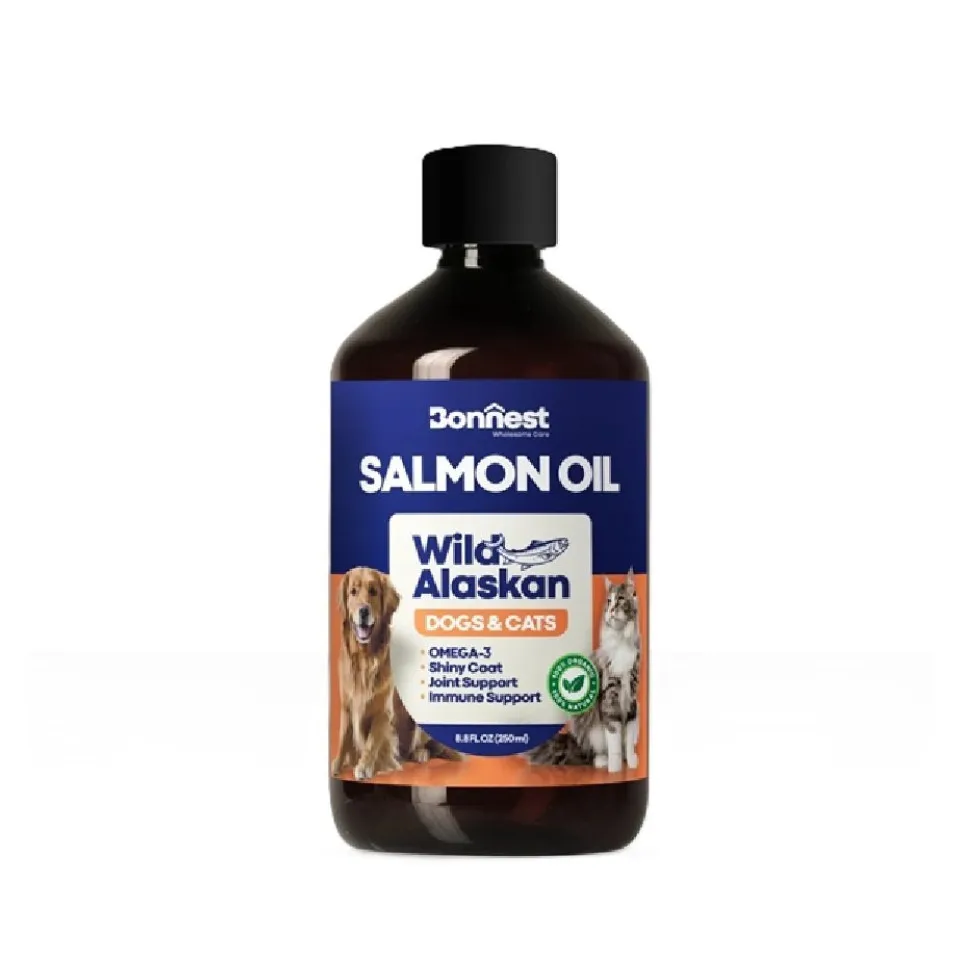روغن ماهی سالمون مخصوص سگ و گربه بونستBonnest Salmon Oil (Wild Alaskan)-250ml