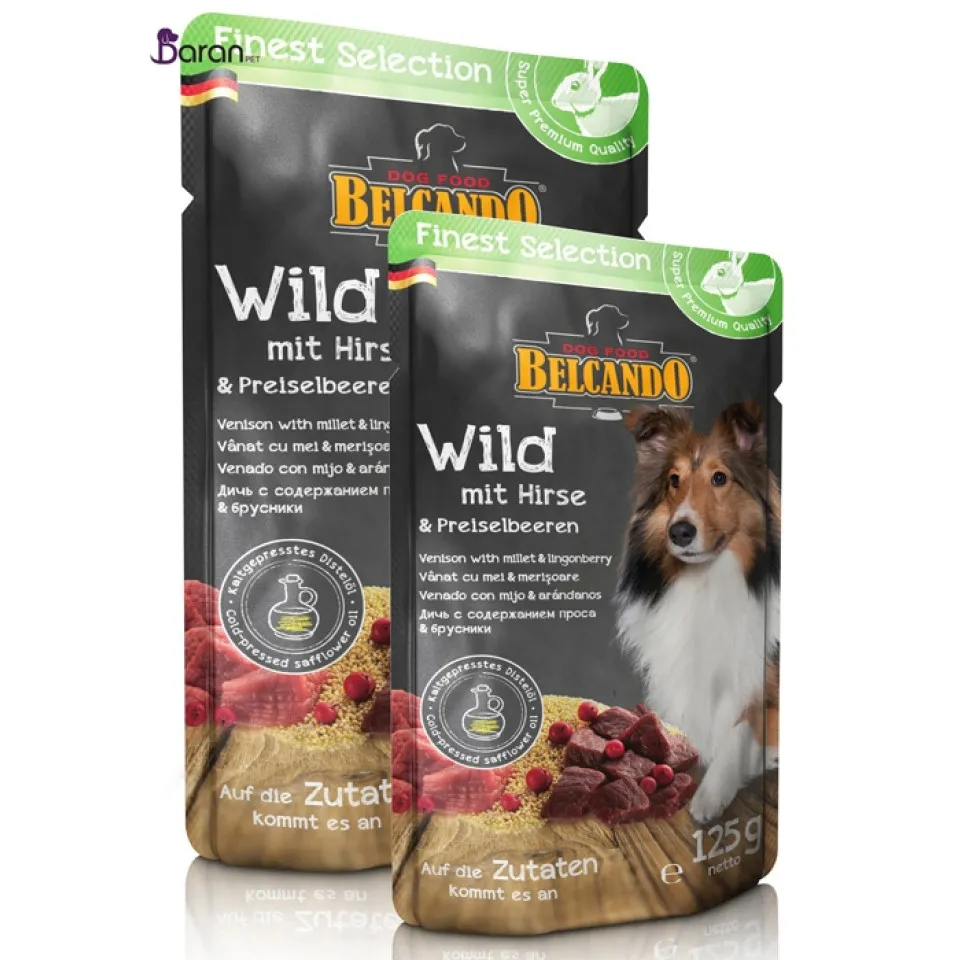 پوچ سگ بلکاندو حاوی گوشت آهو با ارزن :: Belcando Venison with Millet 