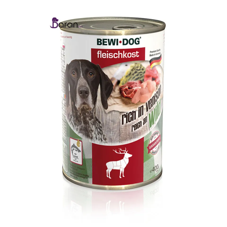کنسرو سگ بوی داگ حاوی گوشت گوزن (400 گرم) :: Bewi Dog Venison