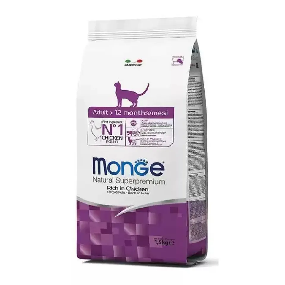 عذای گربه مونژه ادالت مرغ :: Monge N1 Adult Chicken 1.5kg