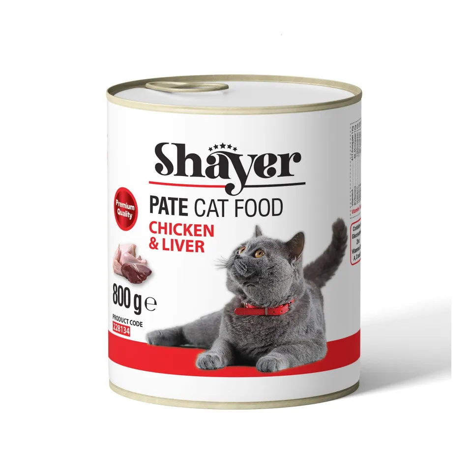کنسرو گربه شایر حاوی مرغ و جگر (800 گرم)