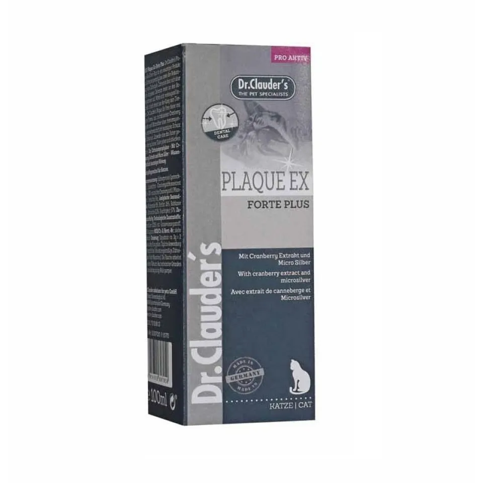 سرم ضد جرم و پلاک دندان دکتر کلاودرز گربه  Dr. Clauder's Plaque EX Forte Plus