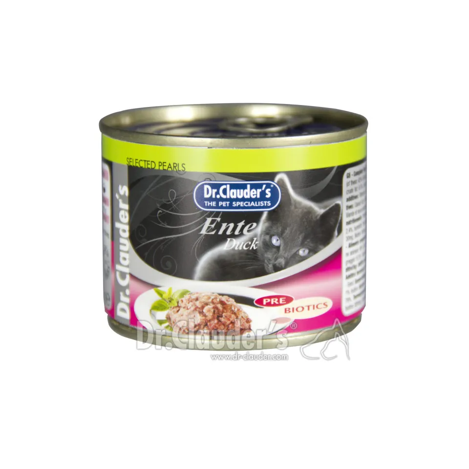 کنسرو گربه دکتر کلادرز حاوی گوشت اردک :: DR. Clauder's Pre-biotics Ente