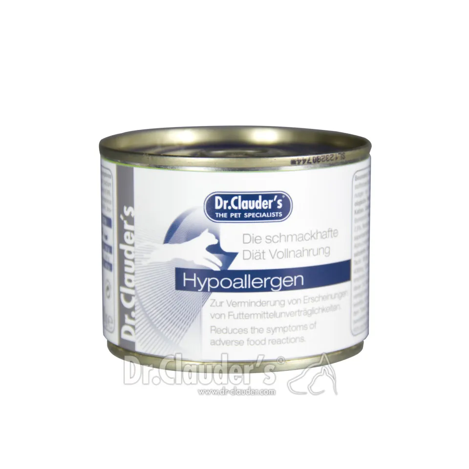 کنسرو گربه دکتر کلادرز برای کاهش حساسیت غذایی :: Dr. Clauder's Katze Diät Feuchtnahrung Hypoallergen