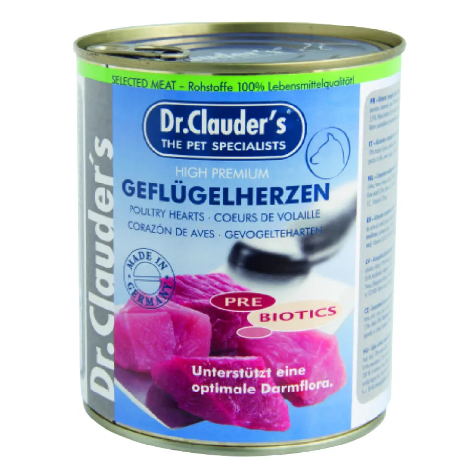کنسرو سگ دکتر کلادرز حاوی دل مرغ :: Dr. Clauder's Poultry Hearts