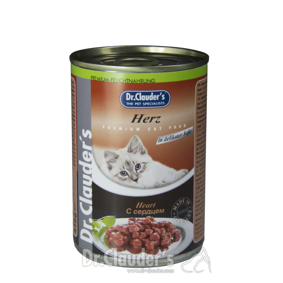 کنسرو گربه دکتر کلادرز حاوی دل :: Dr. Clauder's Premium Katze Herz