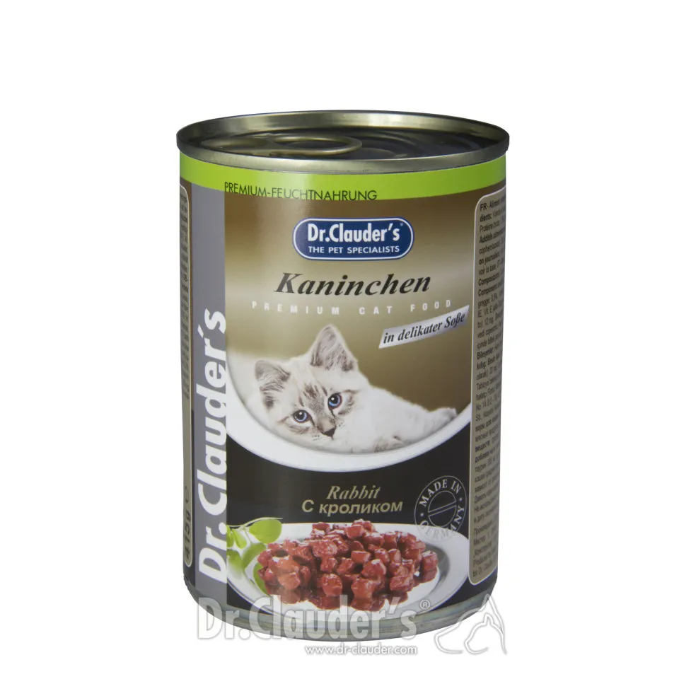 کنسرو گربه دکتر کلادرز حاوی گوشت خرگوش :: Dr. Clauder's Premium Katze Kaninchen