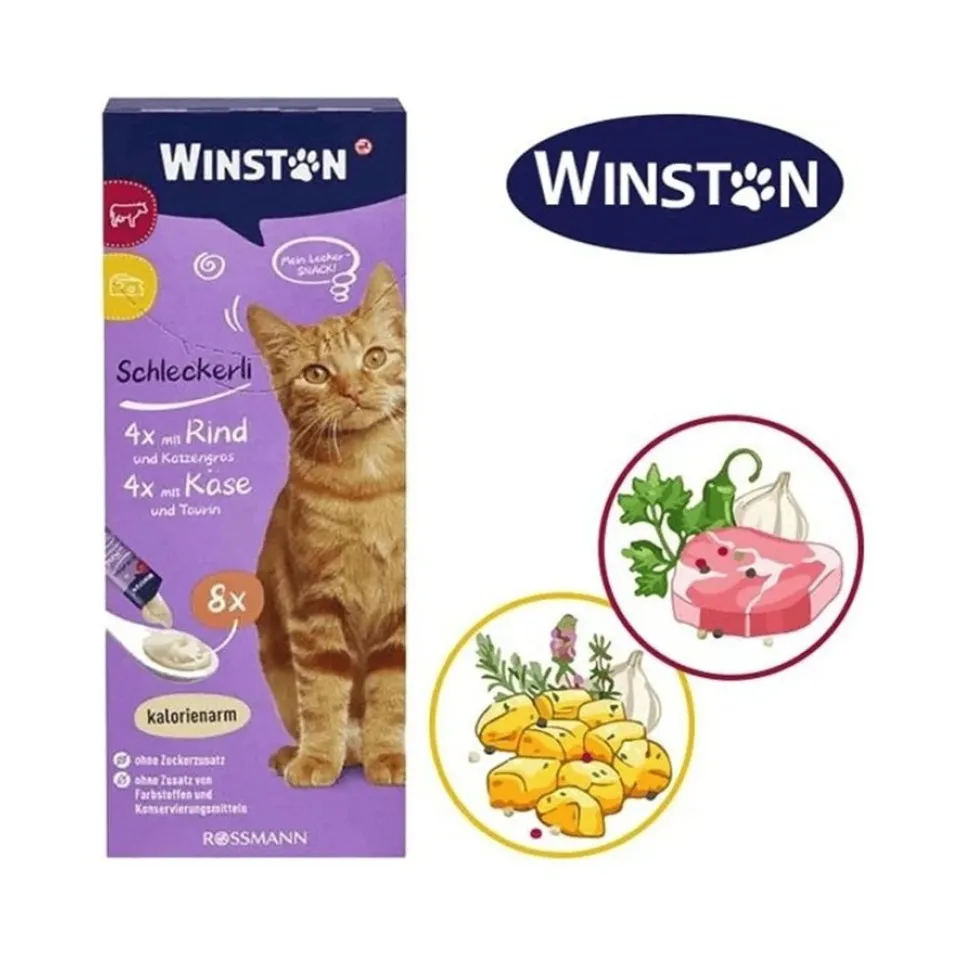 بستنی گربه وینستون گوشت گوساله و پنیر :: Winston with rind katzengras & käse taurin