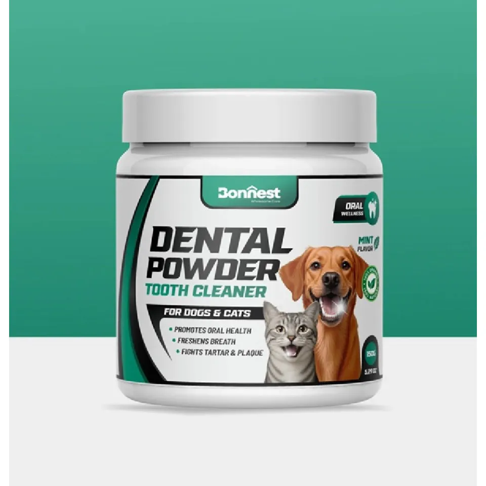 پودر تمیز کننده دندان گربه و سگ بونستBonnest Dental Powder (Tooth Cleaner)150g