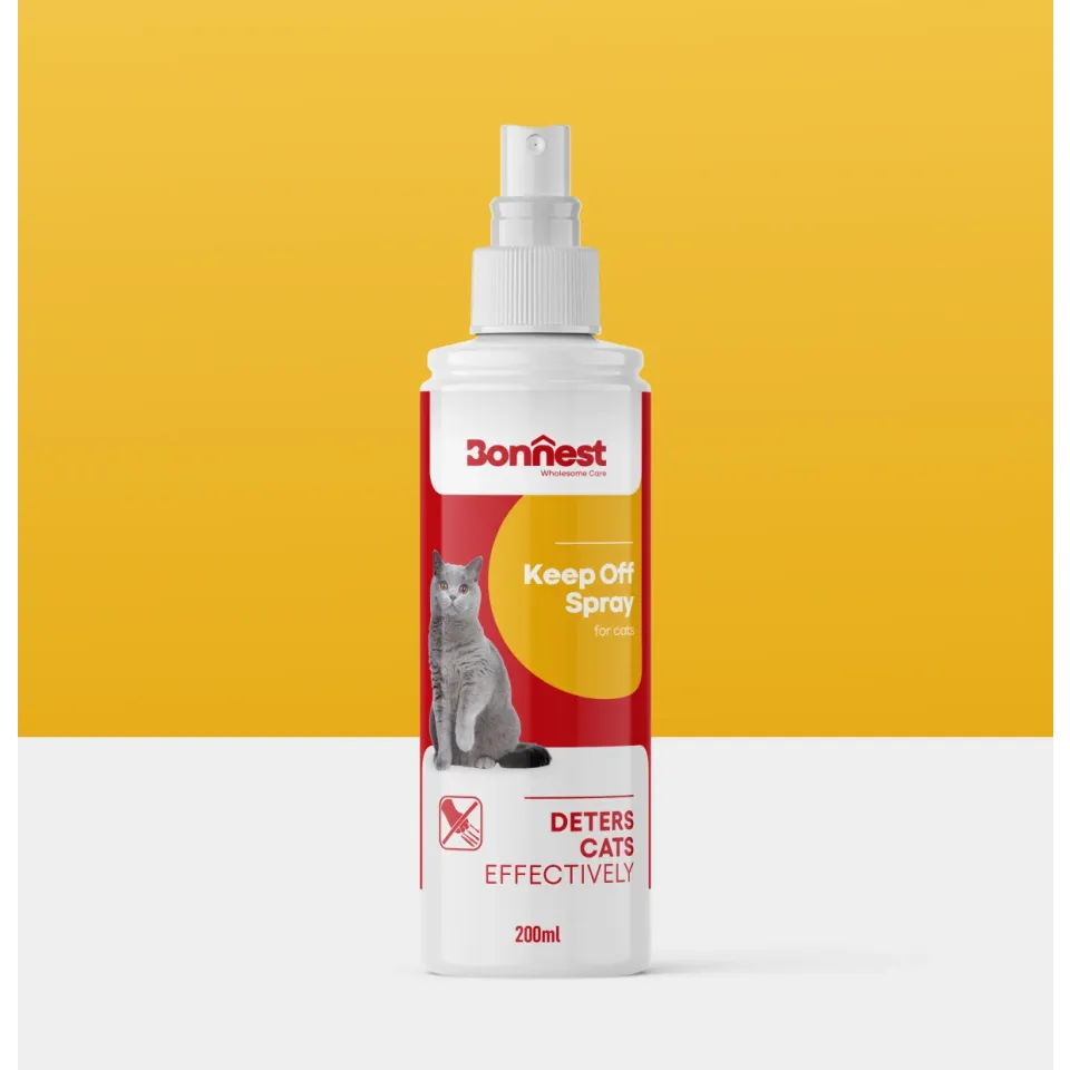 اسپری بازدارنده گربه با رایحه لیمو شیرین 200میل Bonnest Keep Of Spray (Cat) 