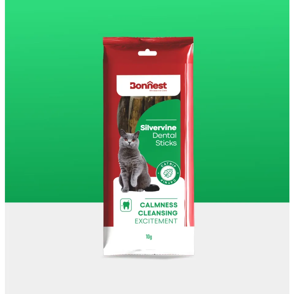 چوب گیاه کت نیپ گربه بونست Bonnest Silvervine Dental Sticks 