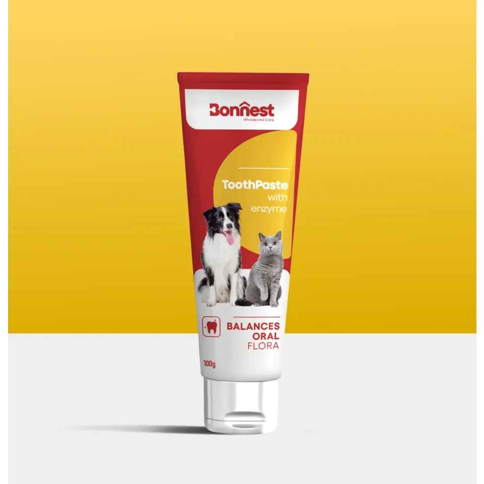 خمیر دندان آنزیم دار گربه و سگ بونست Bonnest Dog ToothPaste With Enzyme 
