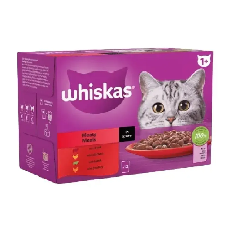  پوچ گربه ویسکاس انواع گوشت در ژله Whiskas Meaty Meals in Jelly 