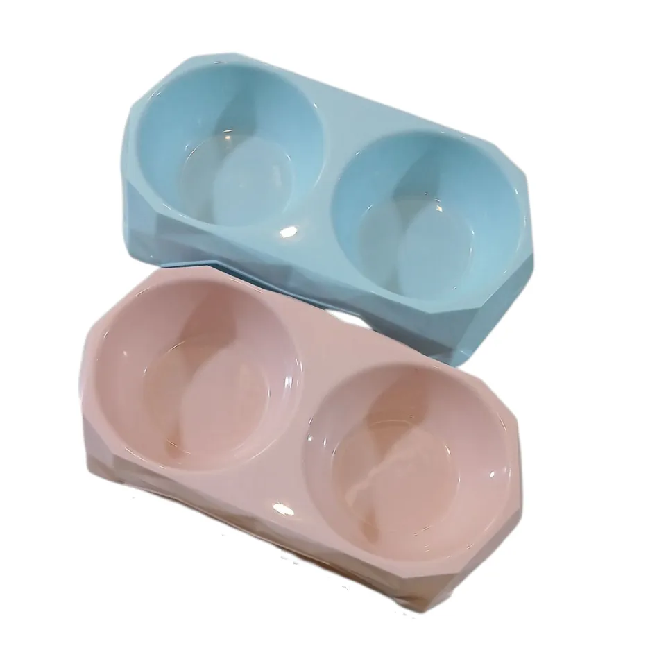 ظرف آب و غذای دوقلو طرح هندسی یونیک Unique Cat Food Twin Bowel