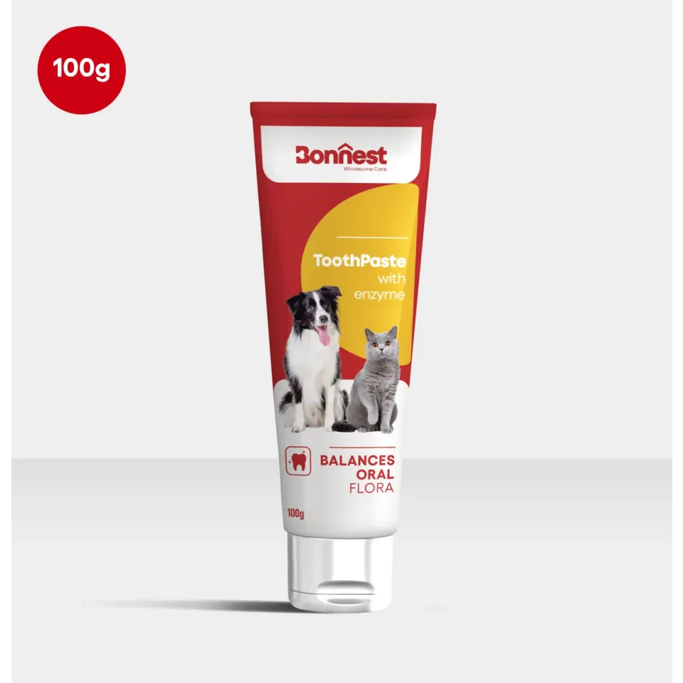 خمیر دندان آنزیم دار گربه و سگ بونست Bonnest Dog ToothPaste With Enzyme 