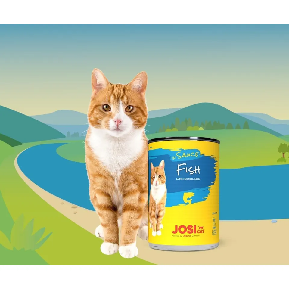 کنسرو گربه جوسرا جوسی ماهی سالمون در سس Josera Josi Cat Fish in Sauce 