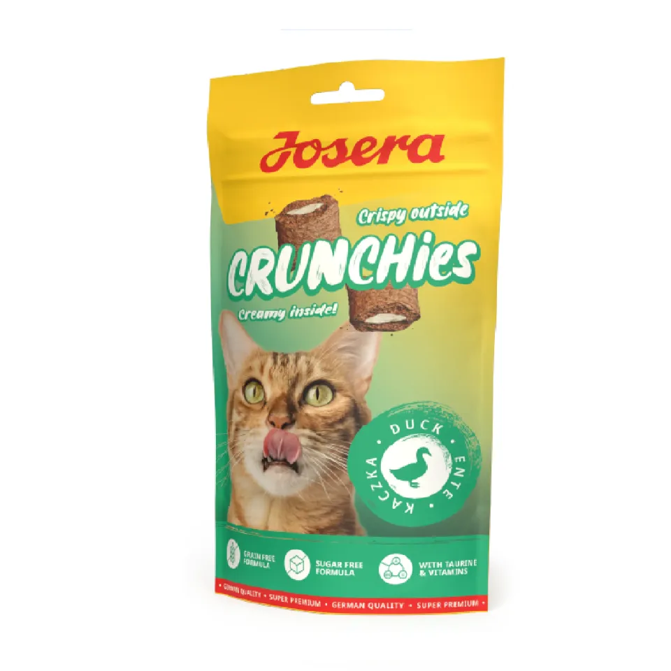 تشویقی گربه جوسرا کرانچی مغزدار با اردک Josera Crunchies With Duck 60g