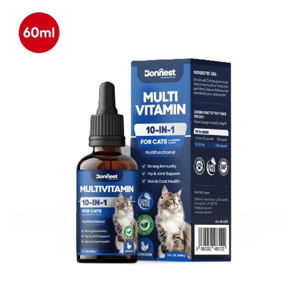 قطره 10 در 1 مولتی ویتامین گربه بونست Bonnest Multivitamin Drops-Cat(60ml)