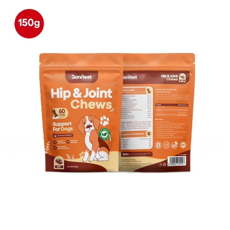 تشویقی جویدنی سگ تقویت مفصل و ران بونست  Bonnest Hip & Joint Chews (Dog-60T)
