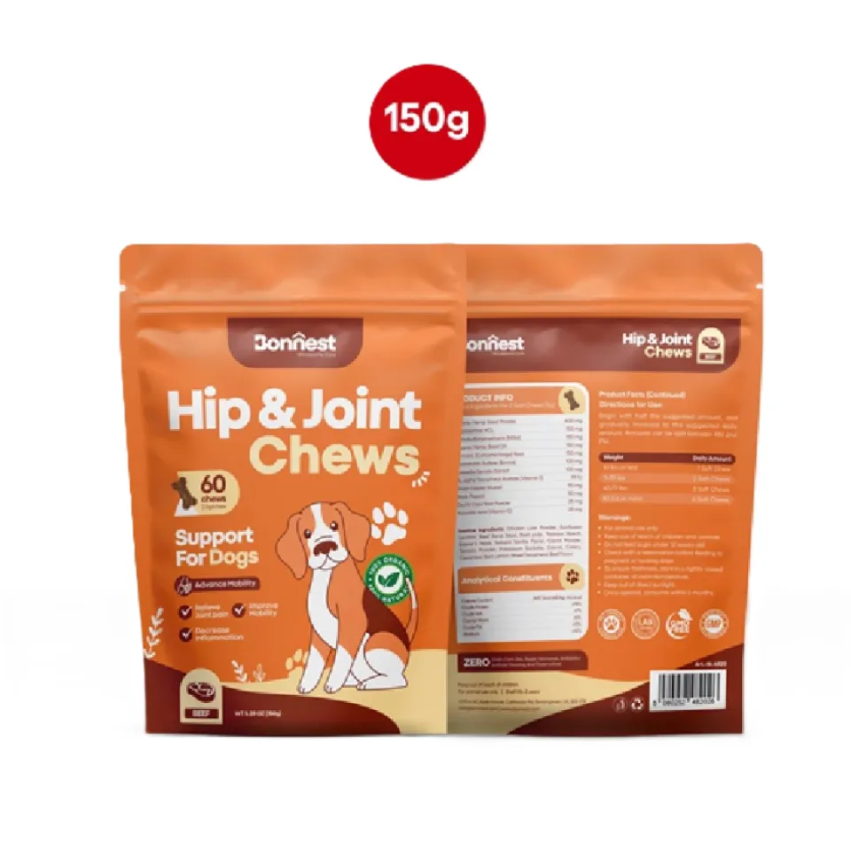 تشویقی جویدنی سگ تقویت مفصل و ران بونست  Bonnest Hip & Joint Chews (Dog-60T)