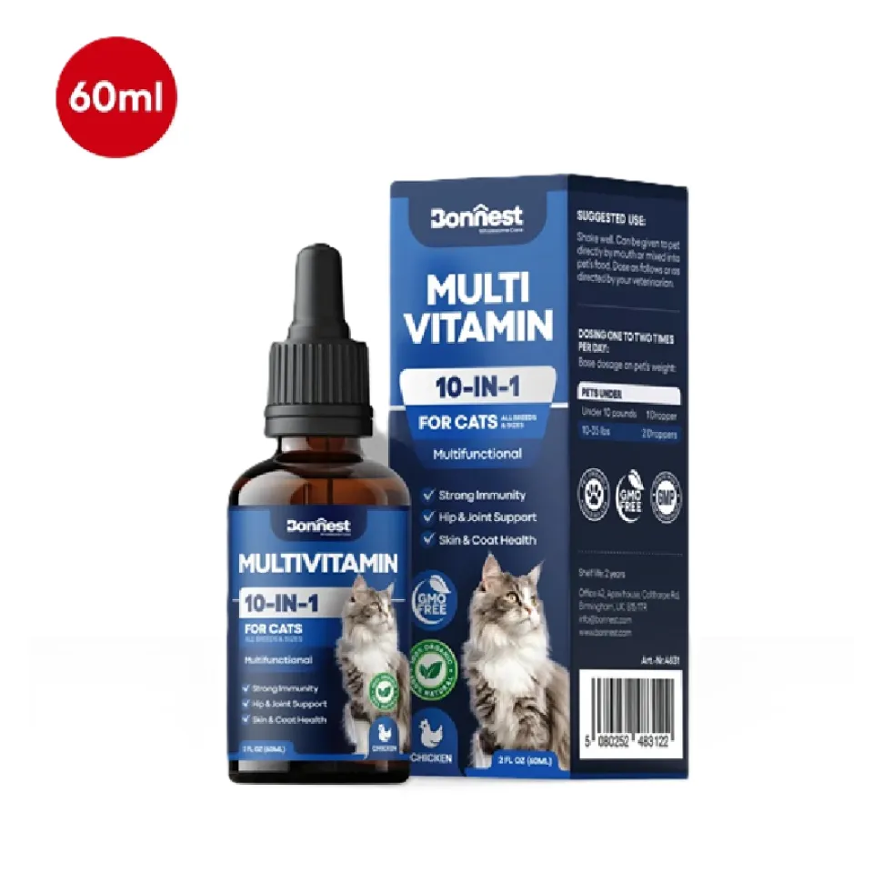 قطره 10 در 1 مولتی ویتامین گربه بونست Bonnest Multivitamin Drops-Cat(60ml)