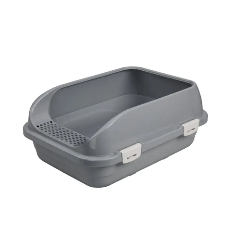 ظرف خاک گربه لبه دار متوسط جوی پت Joy Pet Cat Litter Tray with Rim Gray