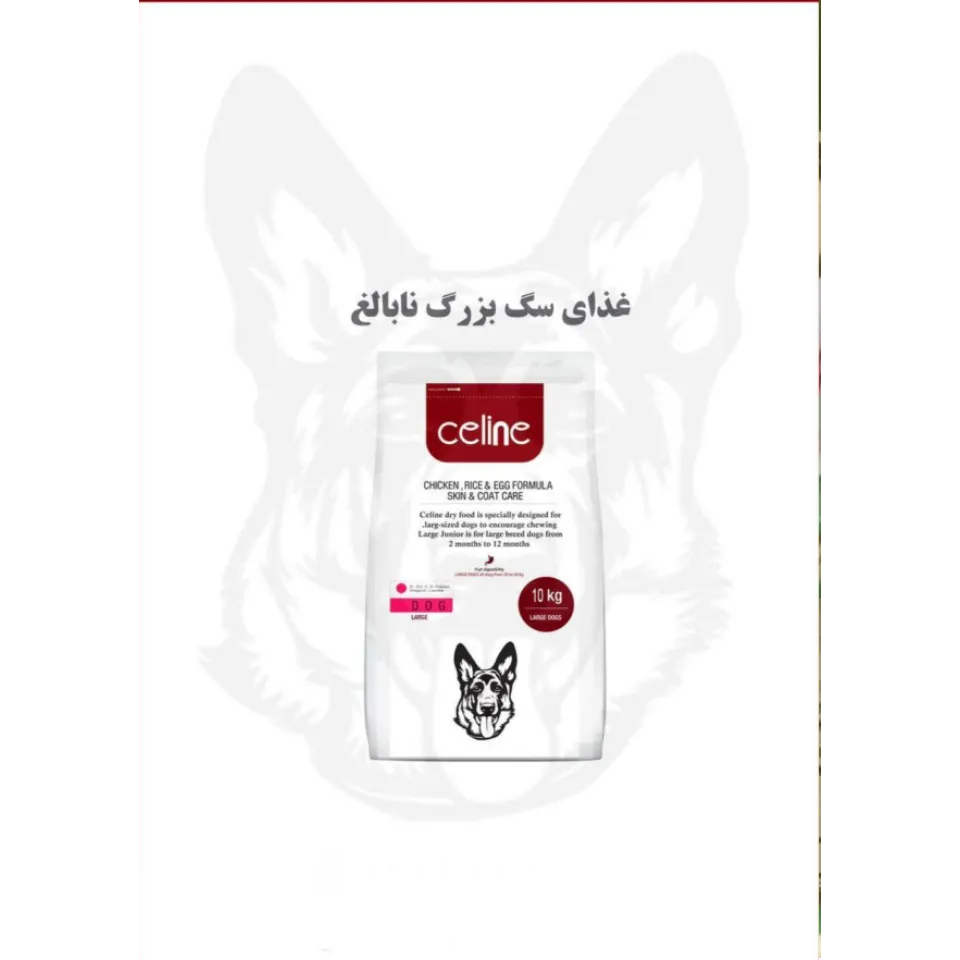 غذای سگ نابالغ سلین اسکین & کوت طعم مرغ و برنج و تخم مرغ Celine Junior Dog Dry Food Chicken & Rice & Egg Formula 