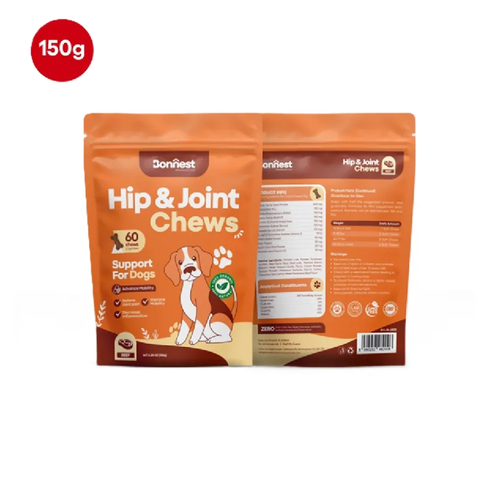 تشویقی جویدنی سگ تقویت مفصل و ران بونست  Bonnest Hip & Joint Chews (Dog-60T)