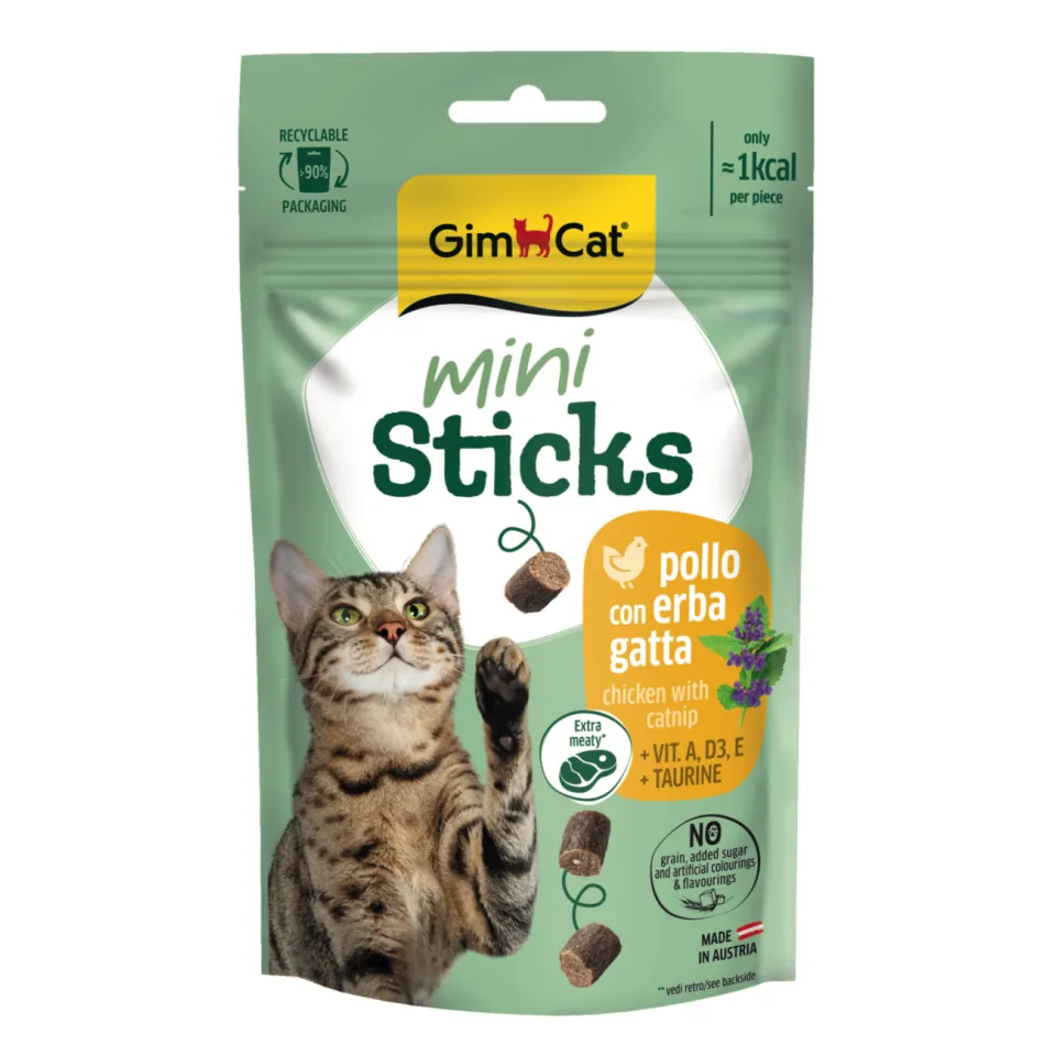  Gim Cat Mini Sticks chicken with catnipتشویقی گربه جیم کت مینی استیک مرغ و کت نیپ