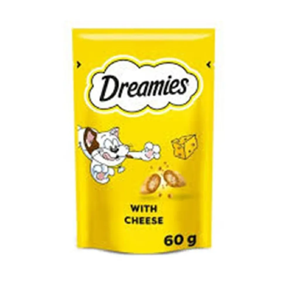 تشویقی گربه دریمیز حاوی گوشت پنیر | Dreamies Cat Treat with Cheese 60g