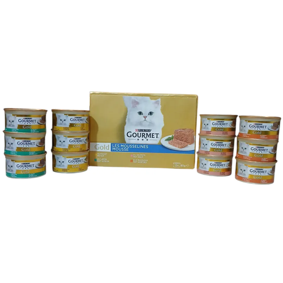 گورمه گلد پک اورجینال 12 عددی چهار طعم ویژه Purina Gourmet Gold Mousse 12 × 85g